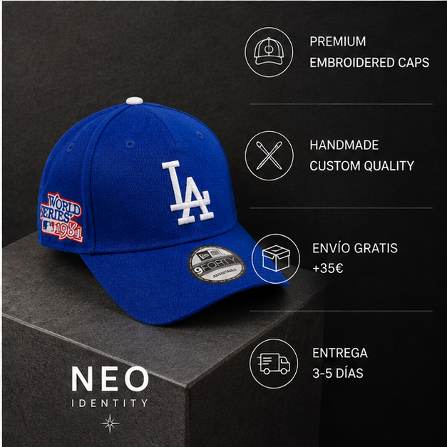 Gorra "Royal Legacy" LA Edition – Blue & Emerald Under-brim – NEO IDENTITY