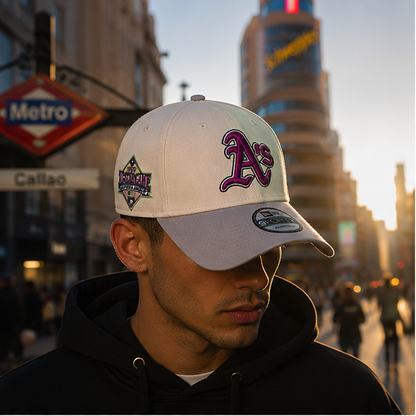 Gorra "Hyper-Oakland" Edition – Beige, Grey & Lime – NEO IDENTITY