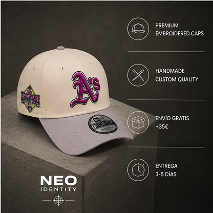 Gorra "Hyper-Oakland" Edition – Beige, Grey & Lime – NEO IDENTITY