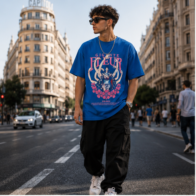 Camiseta "Gigante Fleur" Royal Blue – NEO IDENTITY