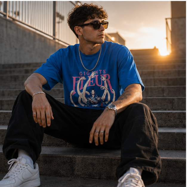 Camiseta "Gigante Fleur" Royal Blue – NEO IDENTITY