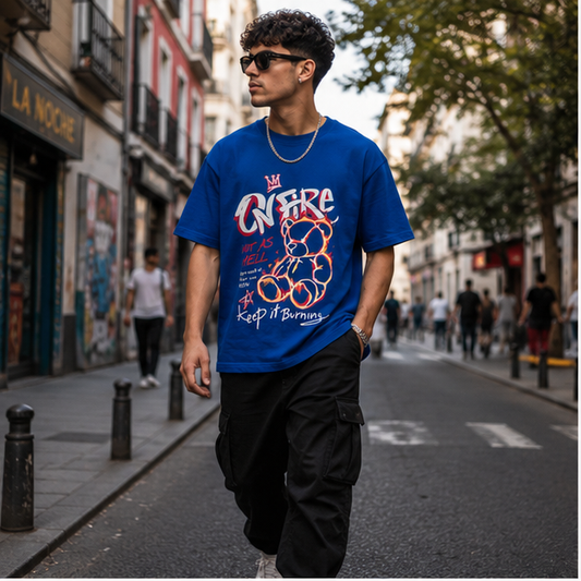 Camiseta "On Fire" Blue Edition – NEO IDENTITY