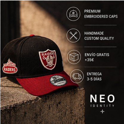 Gorra "Shadow Raiders" Edition – Black & Burgundy – NEO IDENTITY