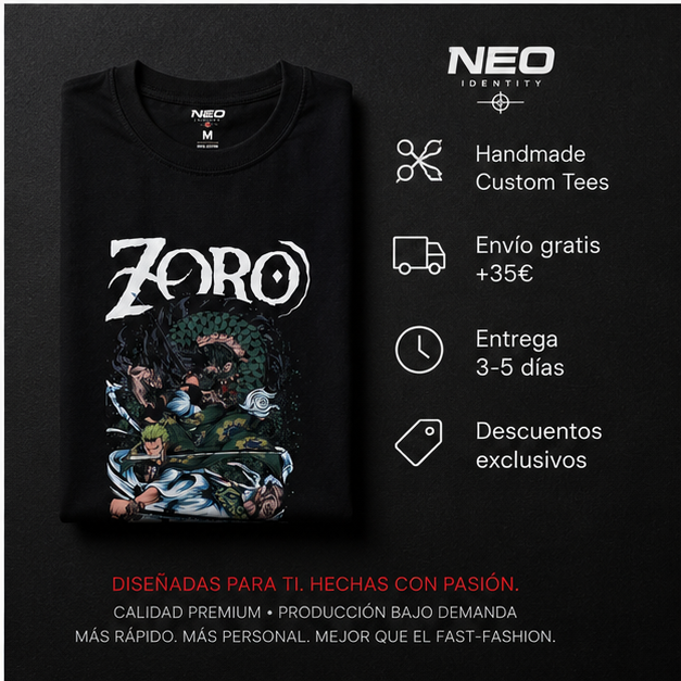 Camiseta "Zoro Legacy" Ultra-Premium – NEO IDENTITY