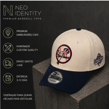 Gorra "Bronx Heritage" Ivory & Navy – NY Yankees – NEO IDENTITY
