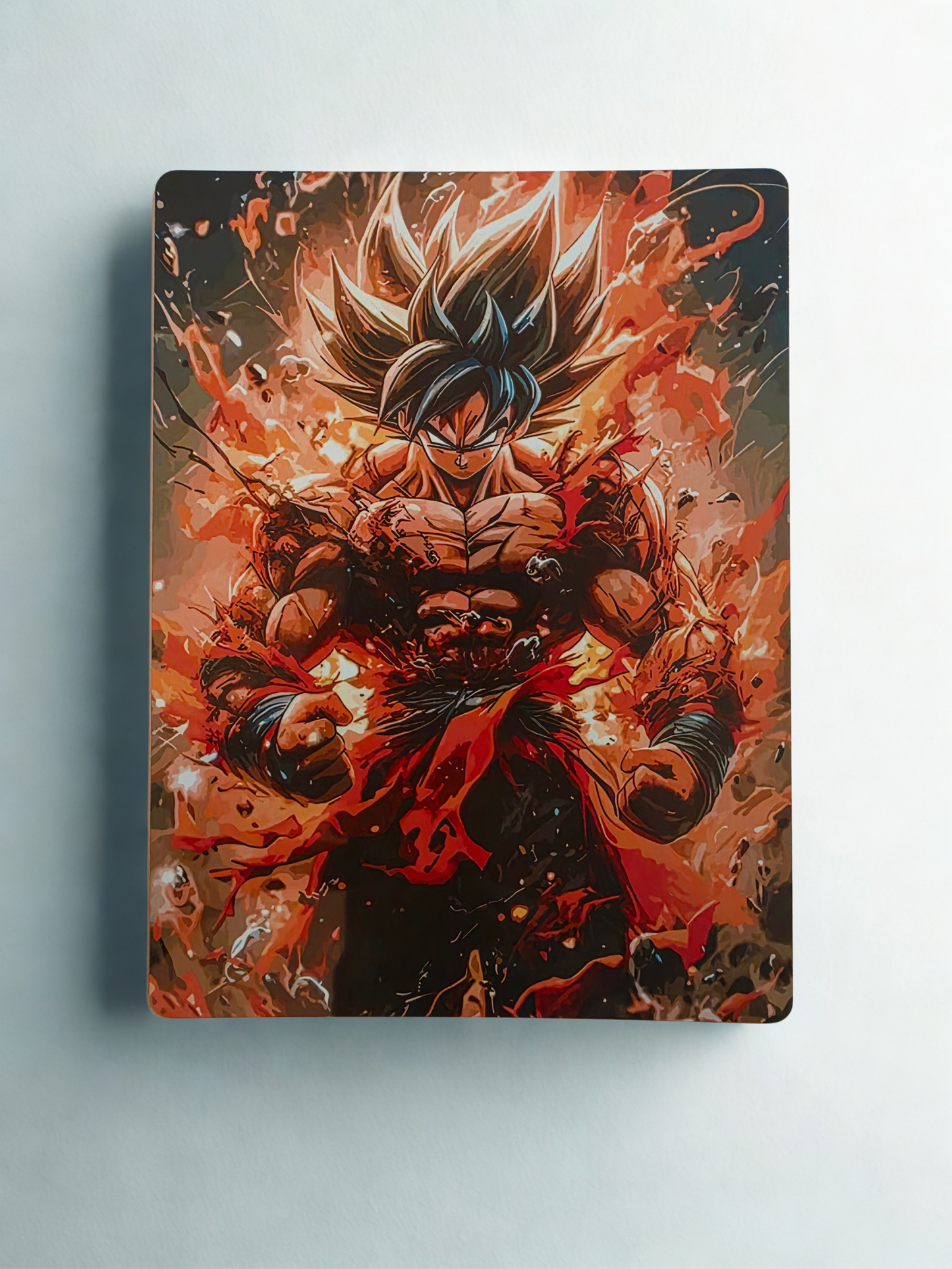 Panel Fotográfico Anime de Aluminio – Saiyan Fire | NEO IDENTITY