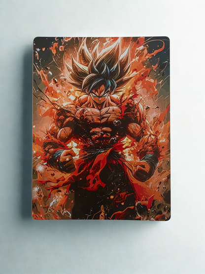 Panel Fotográfico Anime de Aluminio – Saiyan Fire | NEO IDENTITY